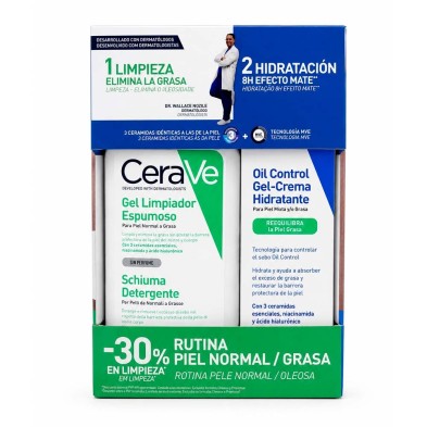 Pack CeraVe Gel Limpiador y Oil Control Gel-Crema