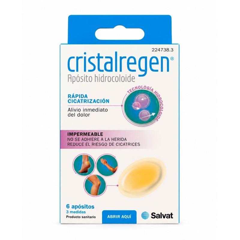 Cristalregen Apósito Hidrocoloide 6 uds | Heridas y ampollas