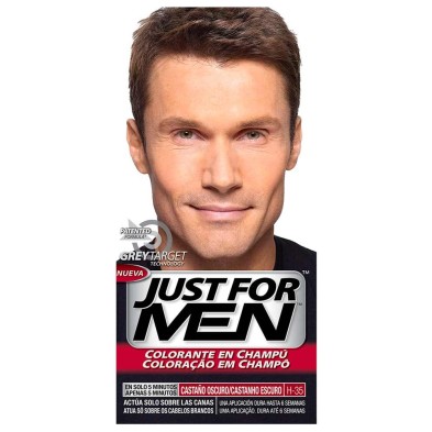 JUST FOR MEN COLORANTE EN CHAMPU CASTAÑO OSCURO H-35