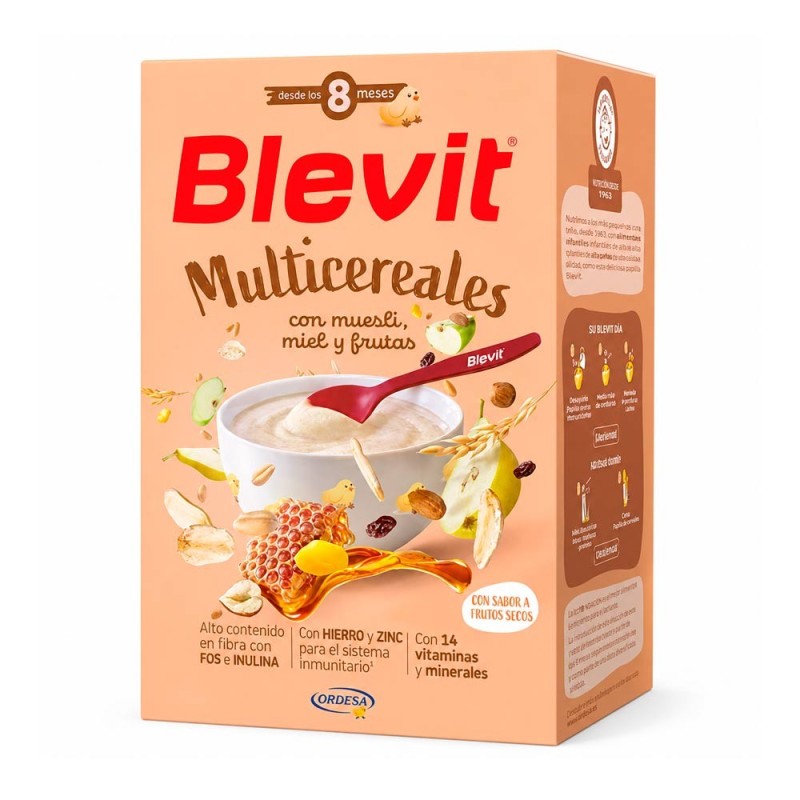 Blevit Multicereales con Miel y Frutas 500 g | Papilla