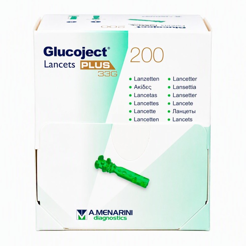 Glucoject Lancets Extra 33G 200 Lancetas Estériles