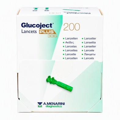 Glucoject Lancets Extra 33G 200 Lancetas Estériles
