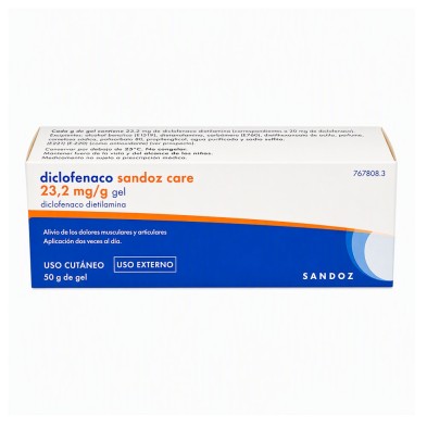 Diclofenaco Sandoz Care 23,2 mg/g Gel 50 g dolor muscular