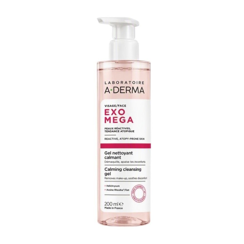 A-Derma Exomega Facial Gel Limpiador Calmante 200 ml