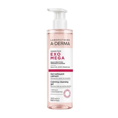 A-Derma Exomega Facial Gel Limpiador Calmante 200 ml