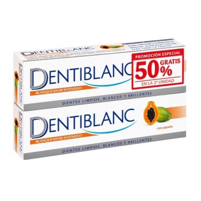 Duplo Dentiblanc Blanqueador Papaya 2x100 ml | Pasta dentífrica