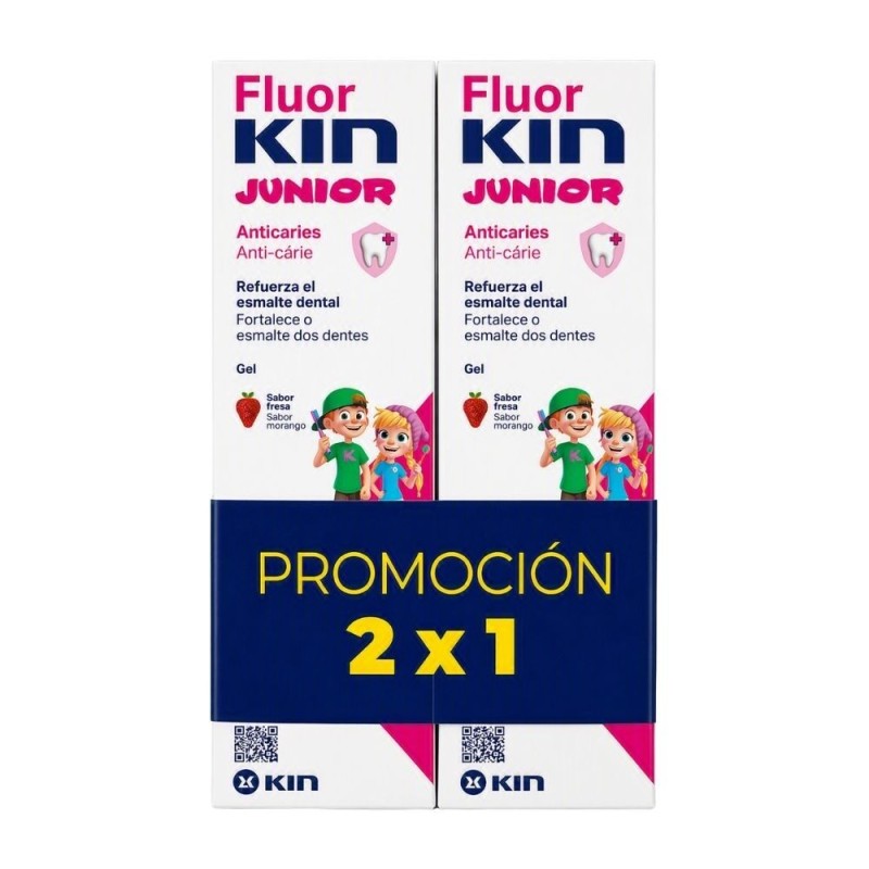 Duplo Kin FluorKin Junior Fresa 2x75 ml | Anticaries