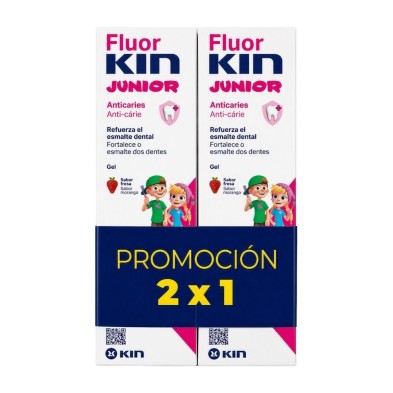 Duplo Kin FluorKin Junior Fresa 2x75 ml | Anticaries