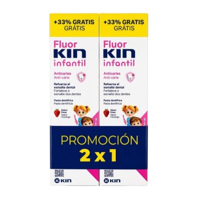 Duplo Kin FluorKin Infantil Fresa | Anticaries