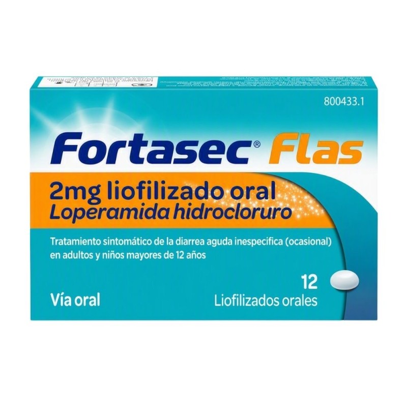 Fortasec Flas 2 mg 12 liofilizados | Antidiarreico