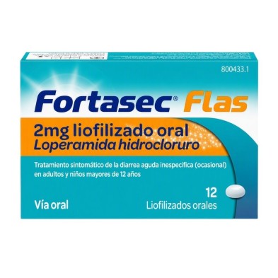 Fortasec Flas 2 mg 12 liofilizados | Antidiarreico