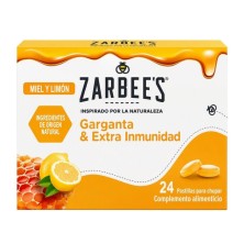 Zarbee’s Garganta Extra Inmunidad Miel Limón 24 pastillas