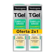 Duplo Neutrogena T-Gel 2x250 ml | Champú anticaspa