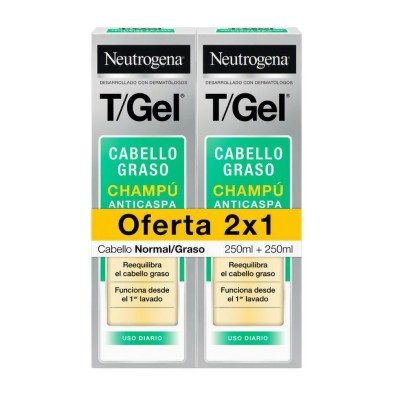 Duplo Neutrogena T-Gel 2x250 ml | Champú anticaspa