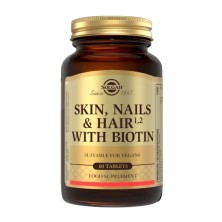 Solgar Pelo Piel y Uñas Biotina 60 comp | Belleza