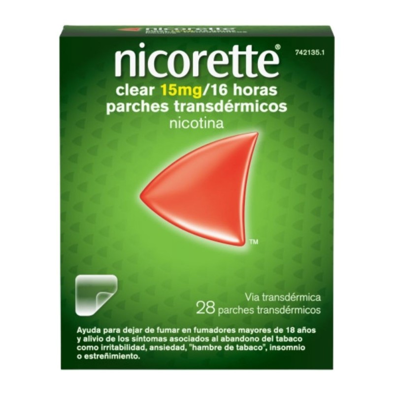 Nicorette Clear 15 mg 28 parches | Dejar de fumar