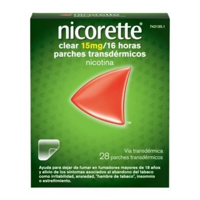 Nicorette Clear 15 mg 28 parches | Dejar de fumar