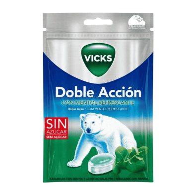Vicks Caramelos Doble Acción 72 g | Mentol y eucalipto