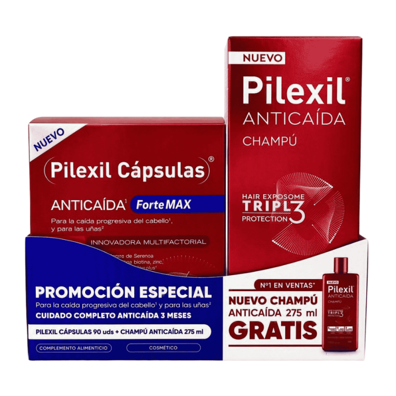 Pack Pilexil Forte MAX 90 cápsulas + Champú 275 ml