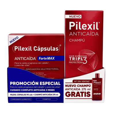 Pack Pilexil Forte MAX 90 cápsulas + Champú 275 ml
