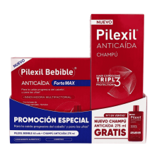 Pack Pilexil Forte MAX 45 bebibles + Champú 275 ml