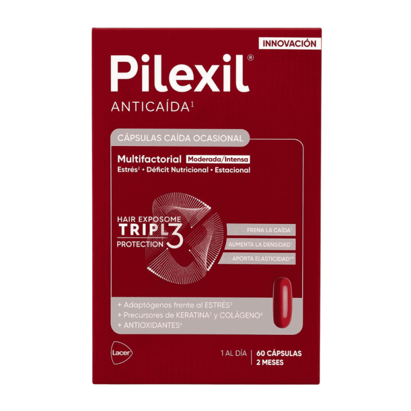 Pilexil Anticaída Triple 60 cápsulas | Caída ocasional