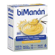 Bimanán BeSlim Natilla Vainilla 6x55 g | Sustitutivo de comida