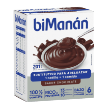 Bimanán BeSlim Natilla Chocolate 6x50 g | Sustitutivo
