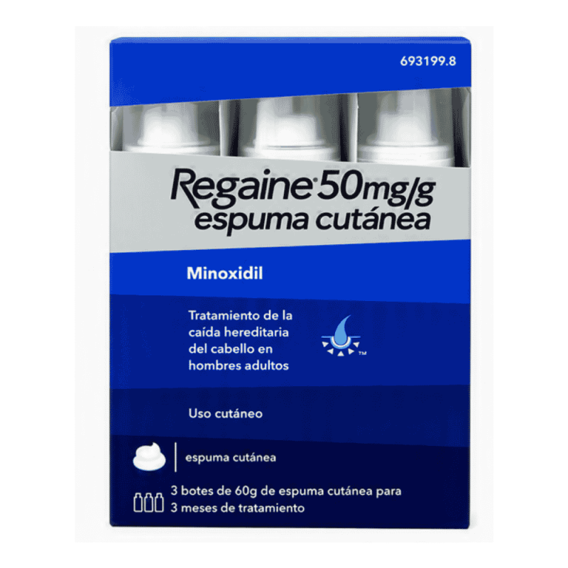 Regaine 50 mg/g Espuma Cutánea 3x60 g | Caída capilar