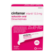 Cinfamar Infantil 12,5 mg Solución Oral 12 unidosis de 5 ml