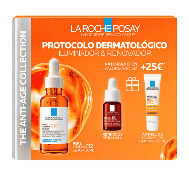 Pack La Roche-Posay Pure Vitamin C12, Retinol B3 y Anthelios