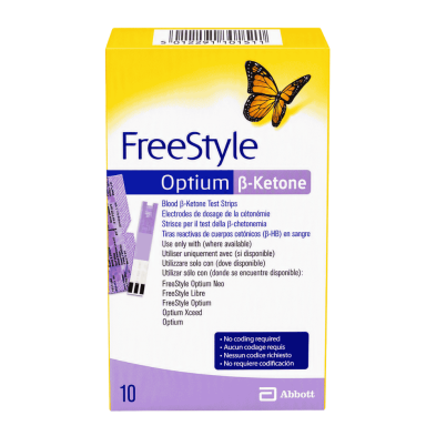 FreeStyle Optium β-Ketone 10 tiras | Medición de cetonas
