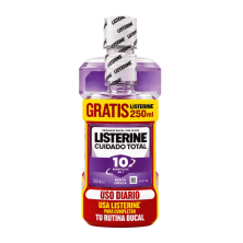 Listerine Cuidado Total Menta 500 ml + 250 ml