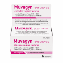 Muvagyn 10⁸ UFC/10⁸ UFC 8 Cápsulas Vaginales Duras