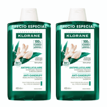 Duplo Klorane Champú Galanga 2x400 ml | Anticaspa