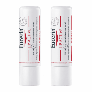 Duplo Eucerin Protector Labial SPF20 2 x 4,8 g | Hidratación