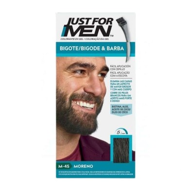 Just For Men Bigote y Barba Moreno M-45 | Tinte facial