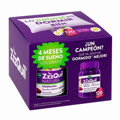 Zzzquil Natura Melatonina Pack 120 Gummies (4x30) 360 g