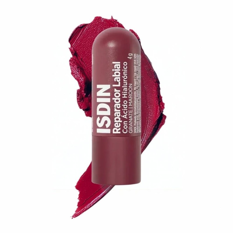 Isdin Reparador Labial Granate 4 g | Hidratación y color