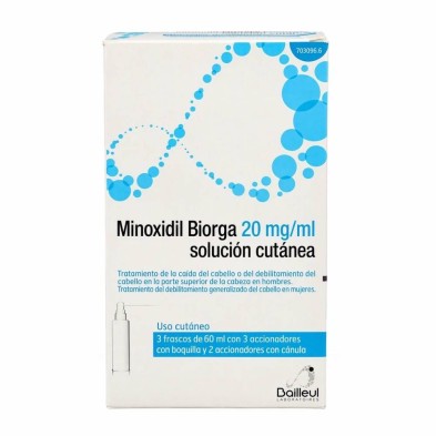 Biorga Minoxidil 20 mg/ml 3x60 ml | Caída del cabello
