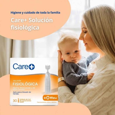 Care+ Suero Fisiológico 30 x 5 ml | Higiene ocular y nasal