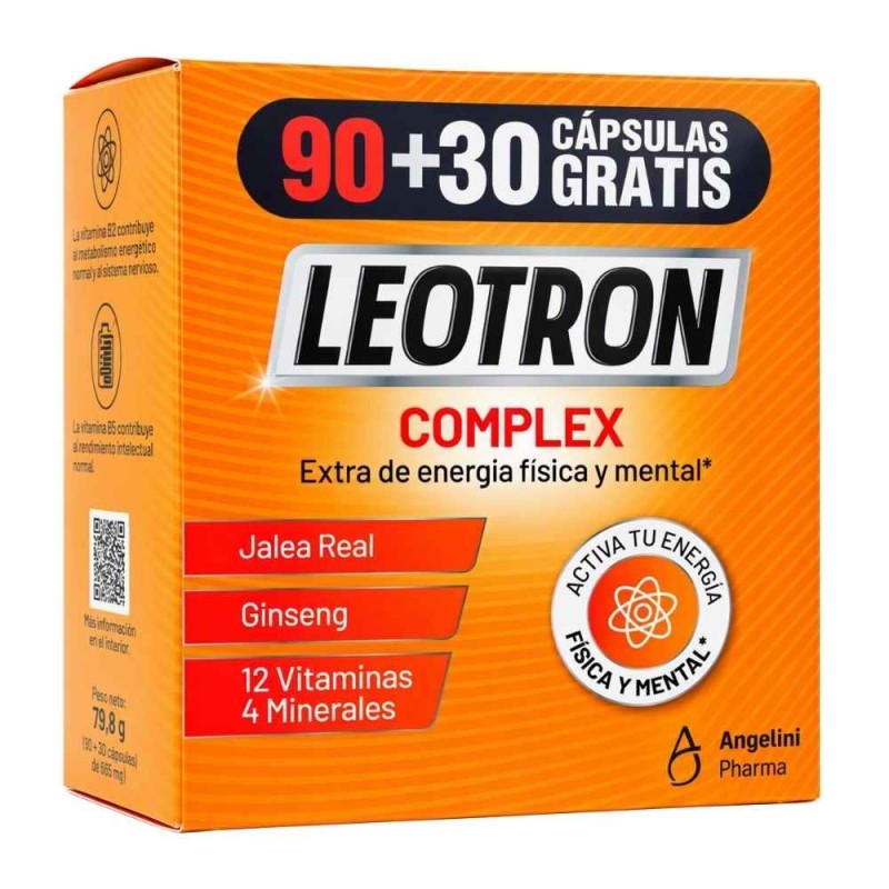 Leotron Complex 120 cápsulas | Energía y vitalidad