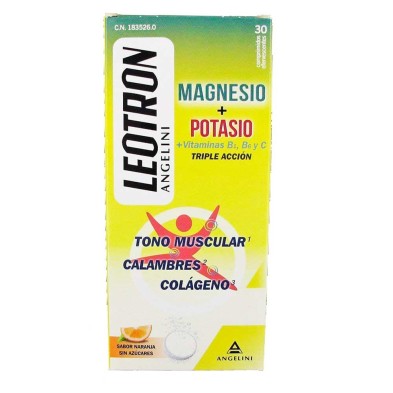 LEOTRON MAGNESIO + POTASIO 30 COMPRIMIDOS EFERVESCENTES