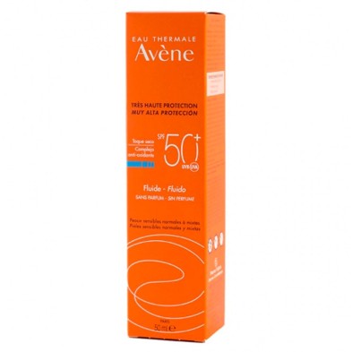 AVENE SOLAR FLUIDO SIN PERFUME SPF50+ 50 ML