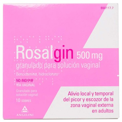 ROSALGIN 500 MG SOLUCIÓN VAGINAL 10 SOBRES