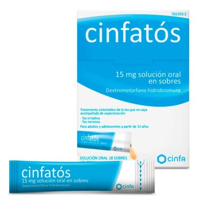 CINFATOS 15 MG SOLUCIÓN ORAL 18 SOBRES