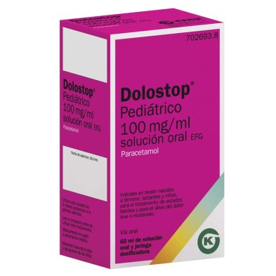DOLOSTOP PEDIÁTRICO 100 MG/ML SOLUCIÓN ORAL 60 ML