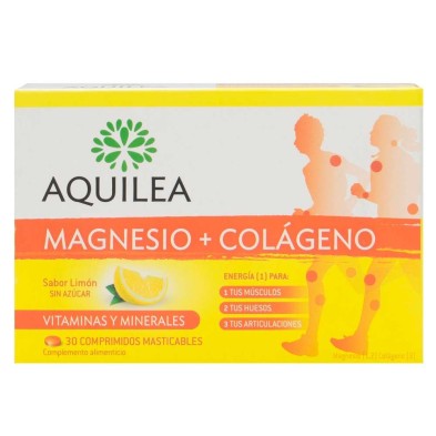AQUILEA MAGNESIO+COLAGENO 30 COMPRIMIDOS MASTICABLES LIMÓN