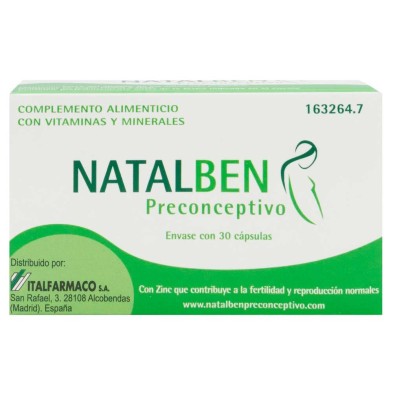 NATALBEN PRECONCEPTIVO 30 CÁPSULAS