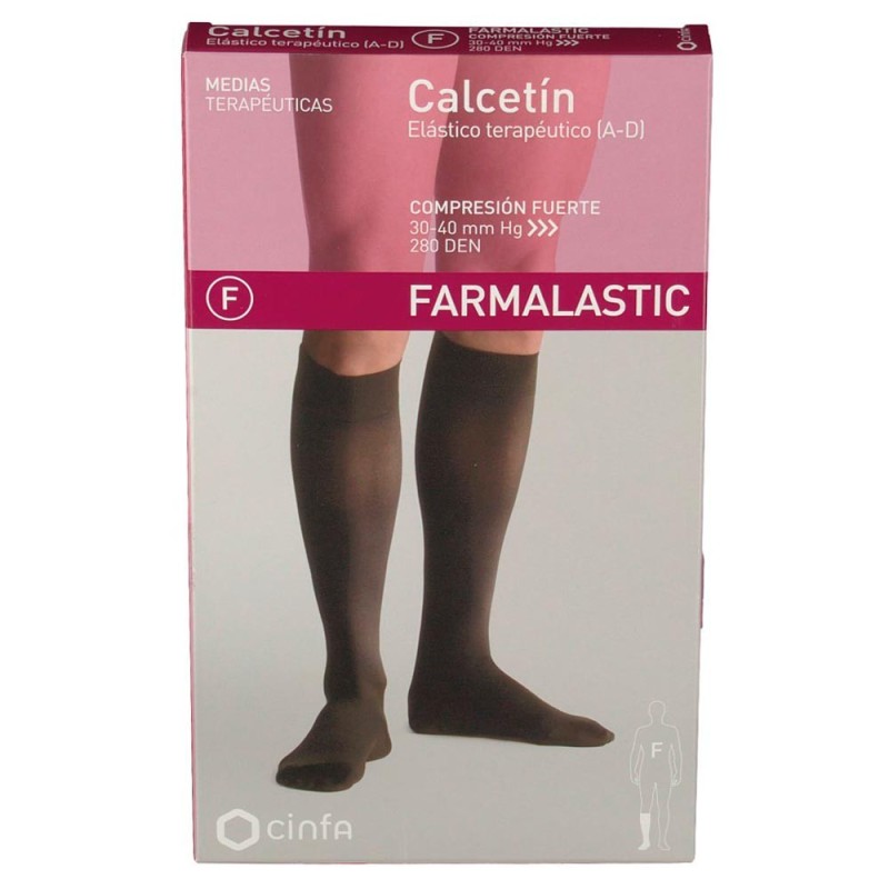 Farmalastic Calcetín Compresión Fuerte Negro Pequeño